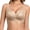 Khaki, variant on Bras For Women, Seamless Jacquard Push-Up Bra, Wire-Free Fixed Cups, Adjustable Straps & Hook-And-Eye Closure For Daily Summer Wear Black M