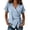Light Blue, variant on Womens Blouse V Neck Short Sleeve Loose Fit Tops With Wrap Front And Tie Waist Linen Blend Casual Summer Shirts