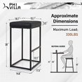 Stools Thick Cushion Chairs Metal Steel Frame Base with Footrest