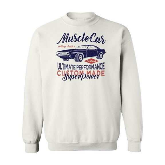 Vintage Muscle Car Poster
 Sweatshirt Men -Image by Shutterstock, Male 5X-Large