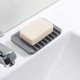 thumbnail image 4 of Jabonera de 1 pieza, jabonera, jabonera de baño, jabonera de silicona, jabonera de cocina, jabonera de ducha para baño, cocina (gris) (11,5 x 8 x 1 cm), 4 of 5