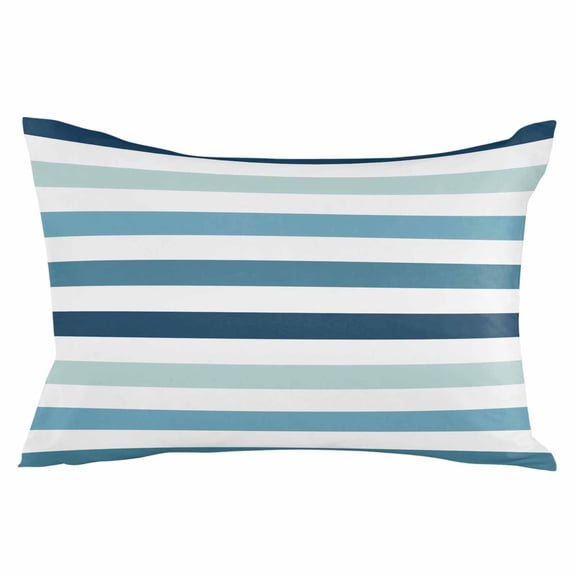 Outdoor Waterproof Throw Pillow Covers Set of 2 Blue Stripes Decorative Pillowcases Lumbar Outdoor Pillows Cushion Case 20x12 Inch Navy White Classic Striped Patio Pillows for Couch Sofa Bed Garden