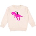thumbnail image 2 of Inktastic Princess Riding Her T-rex Toddler Sweatshirt, 2 of 4