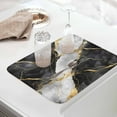 thumbnail image 5 of Black And White Gold Dish Drying Mat, Abstract Marble Textured Absorbent Dish Drying Matt Pad for Kitchen Countertops,Sinks,Dish Drainer Racks, Small 16x18inx1Pc,, 5 of 8