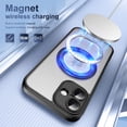 thumbnail image 3 of Dteck Magnetic Case for iPhone 16,Shockproof Matte PC+TPU Case Compatible with MagSafe – 360° Rotatable Kickstand Back Cover Built-in with Smart Buttons for iPhone 16,Black, 3 of 9