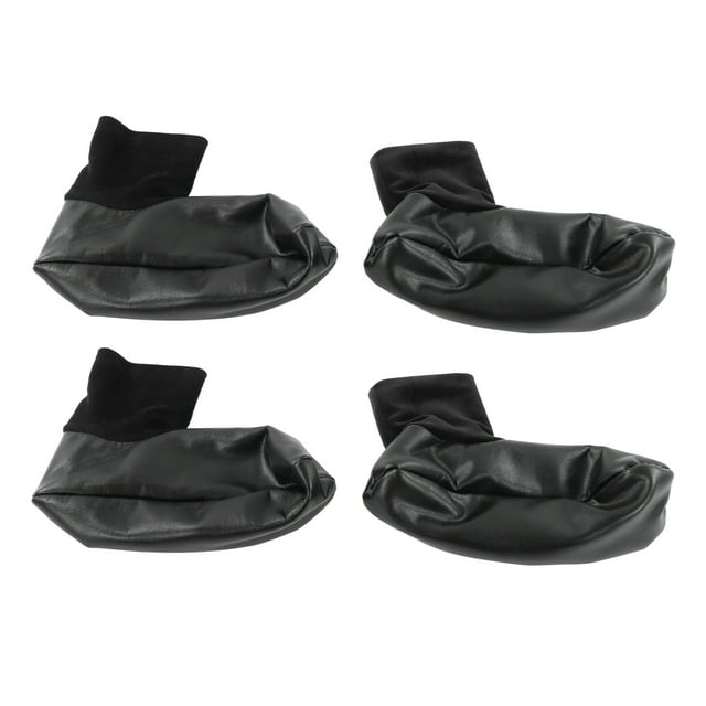 Sunnah Khuff Socks, Muslim Socks 2 Pairs PU Leather For Mosque For 36 To 41 EU Shoe Size Black Elastic Version