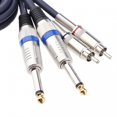 thumbnail image 3 of Dual 1/4 6.35mm To Dual Phono Rca Audio Cable For Mixer Amplifier 1m, 3 of 5