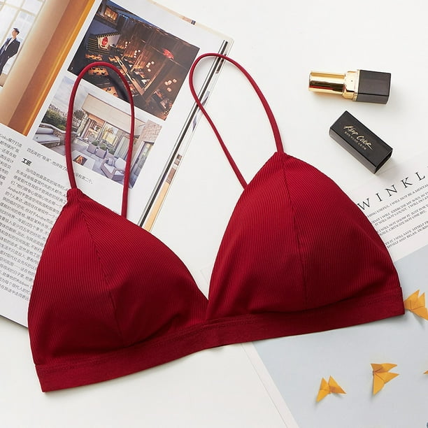 Sexy Wireless Bras For Women Push Up Lingerie Seamless Red Bra