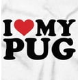 thumbnail image 2 of Love Pug Cute Dog Breed Lover Pet Owner Tank Top Tee Shirt Women Brisco Brands S, 2 of 6