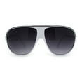 thumbnail image 3 of Lunettes de Soleil Rétro Oversize Sportives Classiques pour Hommes Mobster Blanc Fumée, 3 of 4
