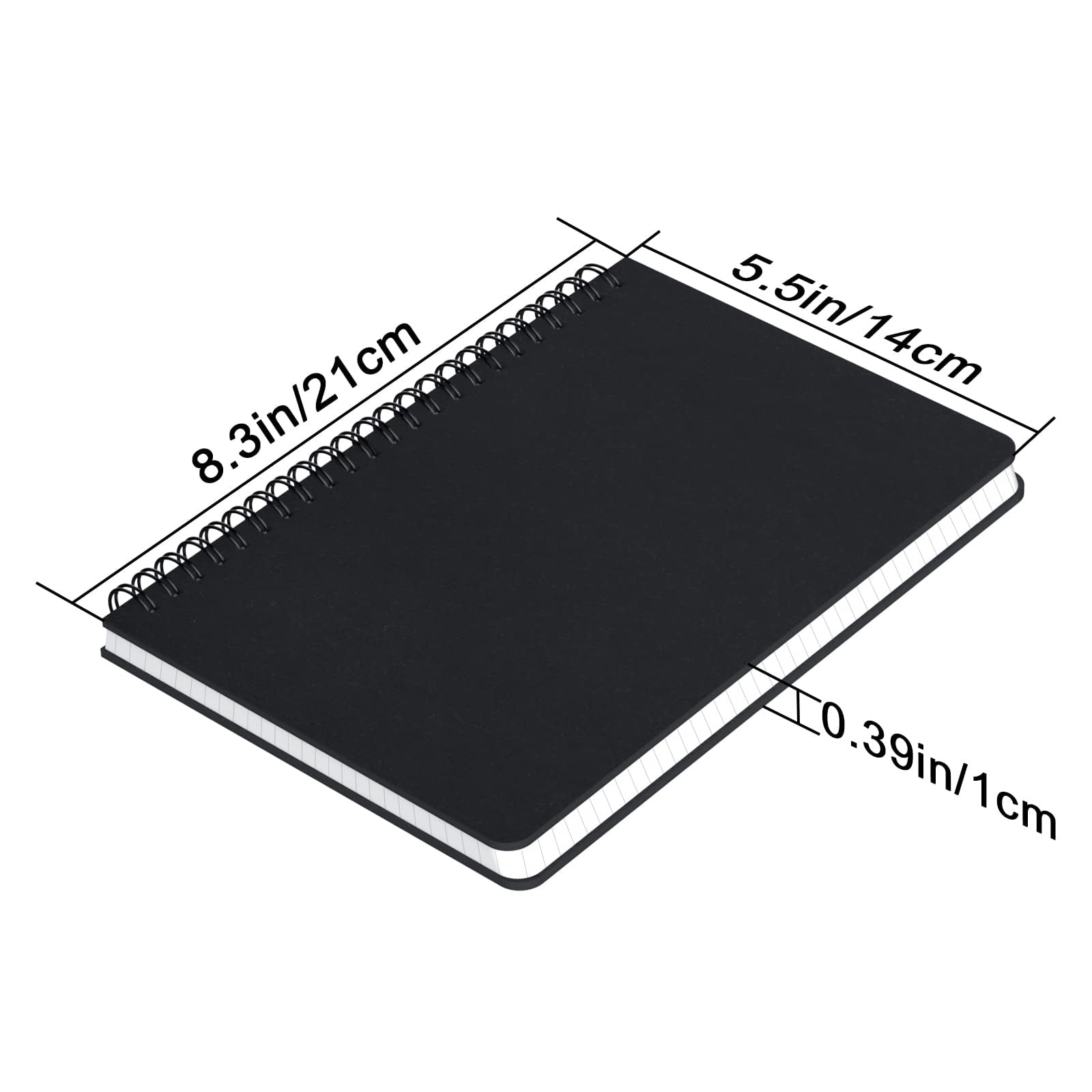 ZCZN Cahiers A5, Lot Of 24 Blocs Carnet De Notes, Carnet De Voyage à Couverture Kraft Noir, Bloc Note Carnet Dessin, 60 Page(30 Feuillets) Par Blocs Note Blanche