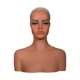 thumbnail image 1 of Realista Mannequin Head Manikin Head Bust Bust Professional con Multipropósito Multipropósito que muestra la cabeza de la peluca de stand para m, 1 of 9