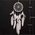 thumbnail image 2 of Campanilla decorativa con cuentas de plumas, carillones de viento blancos, colgantes, manualidades, decoración del coche, 2 of 6
