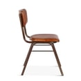 thumbnail image 4 of World Interiors Hudson 19.5" Leather Side Chairs in Brown (Set of 2), 4 of 5