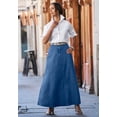 thumbnail image 4 of Jessica London Women's Plus Size Denim Inset Maxi Skirt, 4 of 4