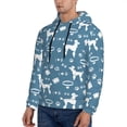 thumbnail image 3 of Pofeuu Poodle Dog Print Mens Casual Hooded Collar Drawstring Hoodies Pullover Sweatshirts Casual Long Sleeve Shirts-4X-Large, 3 of 7