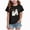 Black, variant on NOLDARES Toddler Girls Thanksgiving Shirts Turkey Pumpkin T Shirt Cotton Short Sleeve Halloween Tops(Grey,5-6 Years)