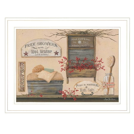 

Free Showers By Pam Britton Ready to Hang Framed Print White Frame