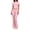 Pink, variant on Women'S 2 Piece Lounge Outfits Slim Short Sleeve Tops Mid Rise Flare Leggings Sets Yoga Sweatsuit Pink XL