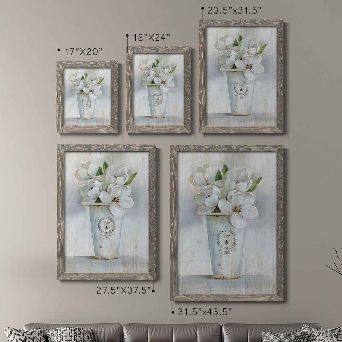 Fleuriste Francais I - Premium Framed Canvas 2 Piece Set - Ready to Hang