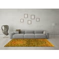 thumbnail image 3 of Ahgly Company Machine Washable Indoor Rectangle Medallion Yellow Traditional Area Rugs, 4' x 6', 3 of 4