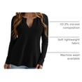 thumbnail image 4 of Remera PRETTYGARDEN Otoño 2025 Cuello en V Manga Larga Negra XL, 4 of 6