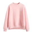 thumbnail image 3 of Visaly Mock Neck Sweatshirt for Women Fleece Long Sleeve Pullover Sweatshirts Overszied Side Split Tunic Top Loose Fit Sweatshirts Baggy Sweatshirt Tunic Pullover Shirts Light Pink L, 3 of 3