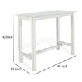 thumbnail image 5 of Rena Bar Height Table, 48 Inch Rectangular White Sand Mahogany Wood, 5 of 5