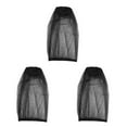 thumbnail image 4 of Justharion Insect Net Cap Summer Flat-top Solid Color Breathable Free Size Replacement Outdoor Camping Pest Bug Hat Headgear Black 3Set, 4 of 6