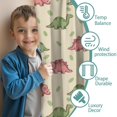 thumbnail image 3 of Blackout Kids Curtains,Green and Pink Dinosaur Pattern Childrens Insulated Curtains Set Of 2,Bedroom Essentials,Toddler Room Decor 52"x63", 3 of 5