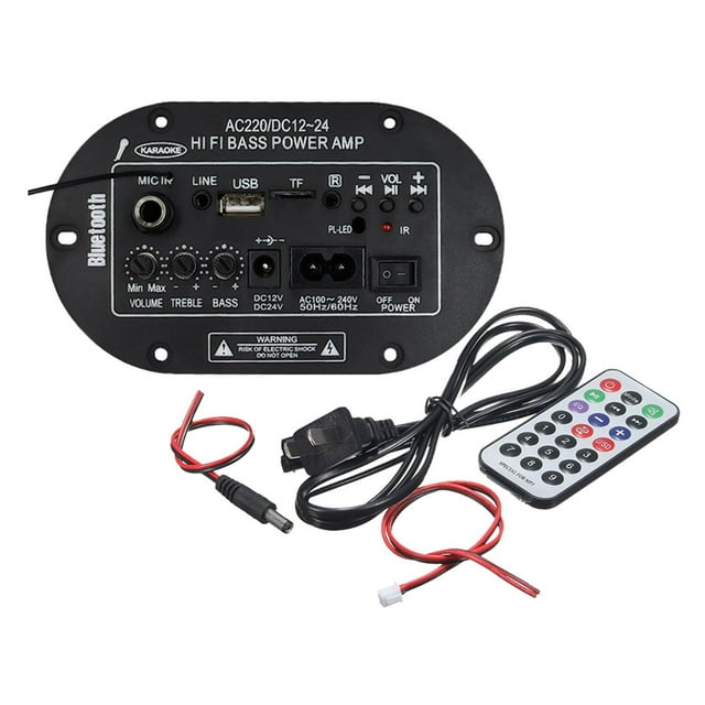 3028BTMIC Amplificador de Potencia Soledad 8'' Voltaje de Entrada 12V/24V Tres Usos