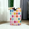 thumbnail image 6 of Yayeee Freestanding Laundry Hamper with Handle Collapsible Large Storage Basket for Clothes, Colorful Circles, 6 of 7