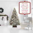 thumbnail image 2 of 22-Inch Water Hyacinth Christmas Tree Collar, Woven Tree Square Base Cover with Cord Cut Out, Natural, 2 of 7