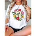 thumbnail image 1 of Valentine's Day Theme Love & Flower Print Women's T-Shirt, Valentine's Day Gift Casual, Fashionable, Comfortable, Soft, 1 of 6