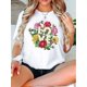 thumbnail image 1 of Camiseta de mujer con estampado de amor y flores para San Valentín. Regalo de San Valentín: camisetas casuales, modernas, cómodas, suaves y de ocio., 1 of 8