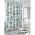 thumbnail image 3 of Fsddascl Modern Garden Shower Curtain Set - 48" x 72" Washable Bathtub Curtain with 12 Hooks, Vintage Building Leaves Bird Landscape Waterproof Fabric Stall Shower Curtains for Bathroom/Bathtub, 3 of 6