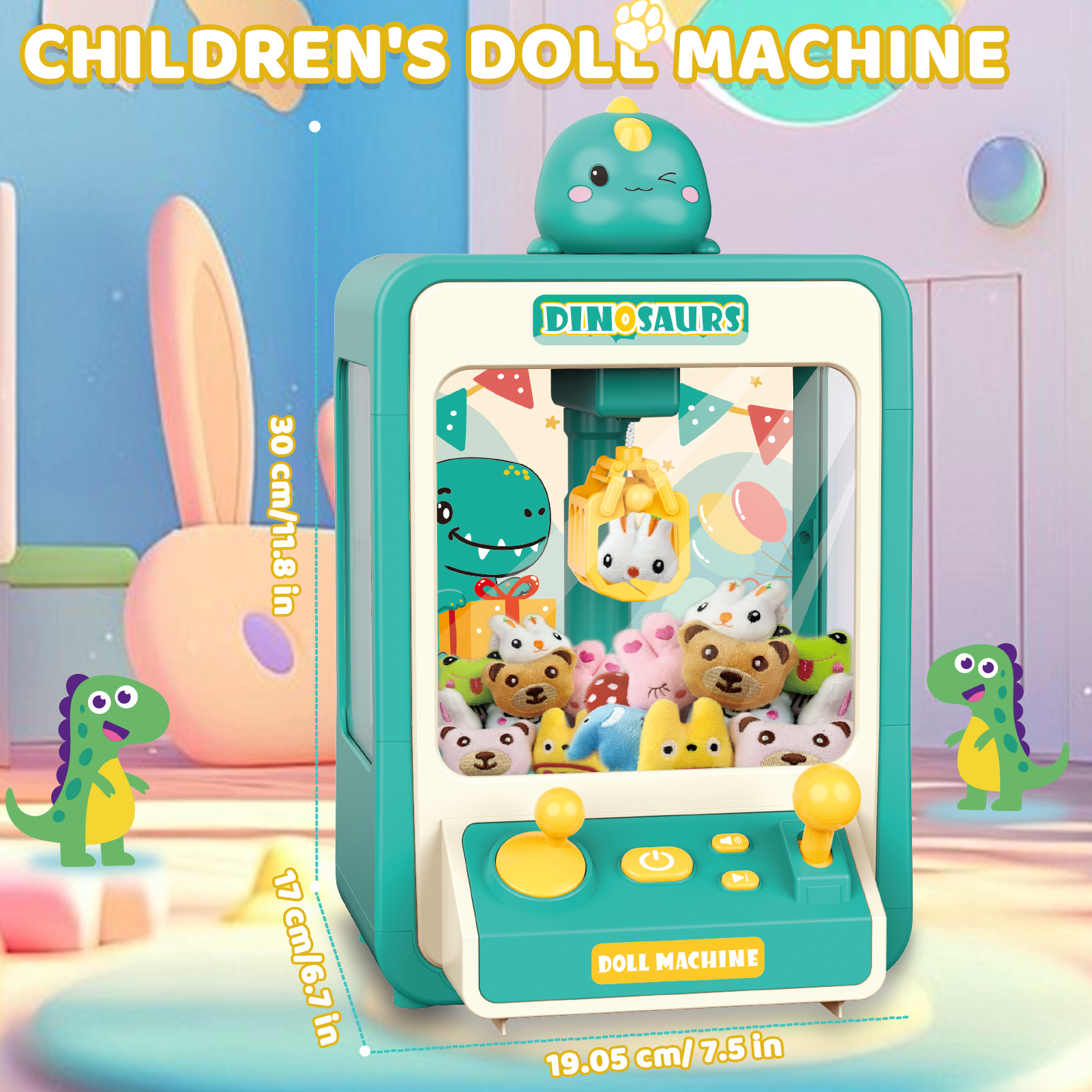 Sunforu Claw Machine ,Candy Vending Prize Machine Dispenser with LED Light & Adjustable Sound,Christmas Birthday Gift for Boys Girls Age 3+