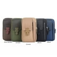 thumbnail image 6 of Yucurem 3pcs Men Sport Waist Bag Canvas Business Belt Mobile Phone Pouch(Black), 6 of 10