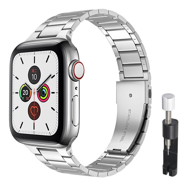 Correa de acero inoxidable para Apple Watch 7 8 Band 45mm 41mm Link Bracelet IWatch Ultra 49mm 6 SE 5 4 44mm 40mm 42mm Accesorios Tan Jianjun unisex