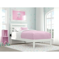 Oxford Twin Bed in White with USB Turbo Charger