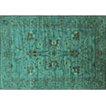 thumbnail image 1 of Ahgly Company Machine Washable Indoor Rectangle Oriental Turquoise Blue Industrial Area Rugs, 5' x 7', 1 of 4