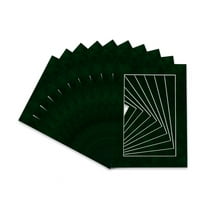 Treeline Suede Acid Free 8.5x11 Picture Frame Mats with White Core Bevel Cut for 5.5x8.5 Pictures -