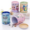 thumbnail image 6 of Creative Vintage Tinplate Cylinder Piggy Cartoon Colorful Geometric Owl, 6 of 7