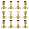 thumbnail image 1 of Candelabros cónicos Sziqiqi de metal dorado, paquete de 12, 1 of 8