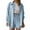 Blue, variant on Casual Fashion Set Women's Shorts Set Long Sleeve Shirt Suit Shorts Two Piece Set Basic Shirt Top & Shorts Set Bathing Suits for Women over 50 Cover up Swimsuit Cover up Swim Suits plus Size