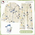 thumbnail image 4 of Conjunto de pijama de manga larga para niños, pijama de dibujos animados de Anime Sanrioed Cinnamoroll Melody Kuromi, ropa de dormir para el hogar, Kawaii, para primavera, 4 of 5