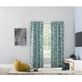 thumbnail image 5 of Sun Zero Randall Blackout Rod Pocket Geometric Curtain Panel, 37" x 84", Grey/Blue, 5 of 7