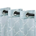 thumbnail image 2 of Superior Quatrefoil Embroidered Sheet Grommet Curtain Panel, Set of 2, 52" W x 84" L, Light Blue, 2 of 5
