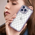 thumbnail image 6 of Compatible with iPhone 14 Pro Max Clear Bling Case Glitter Diamond Rhinestone Rhomboid Pattern Sparkle Bumper Fashion Cute Luxury Protection Shockproof Case for Women Girls, 6 of 14