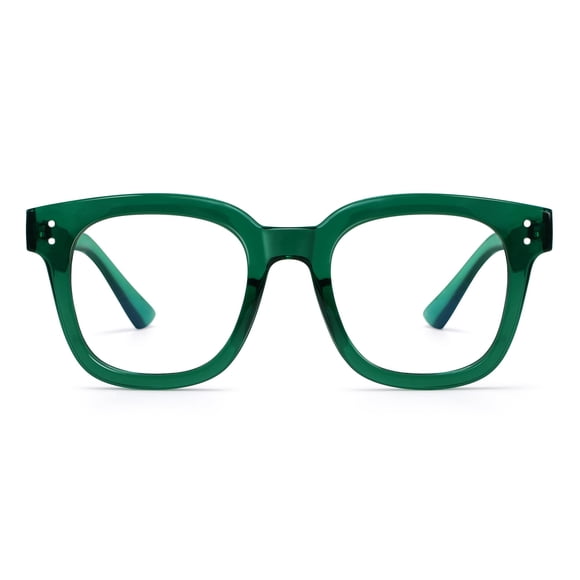 Gafas bloqueadoras de luz azul Madison Avenue de gran tamaño, verdes